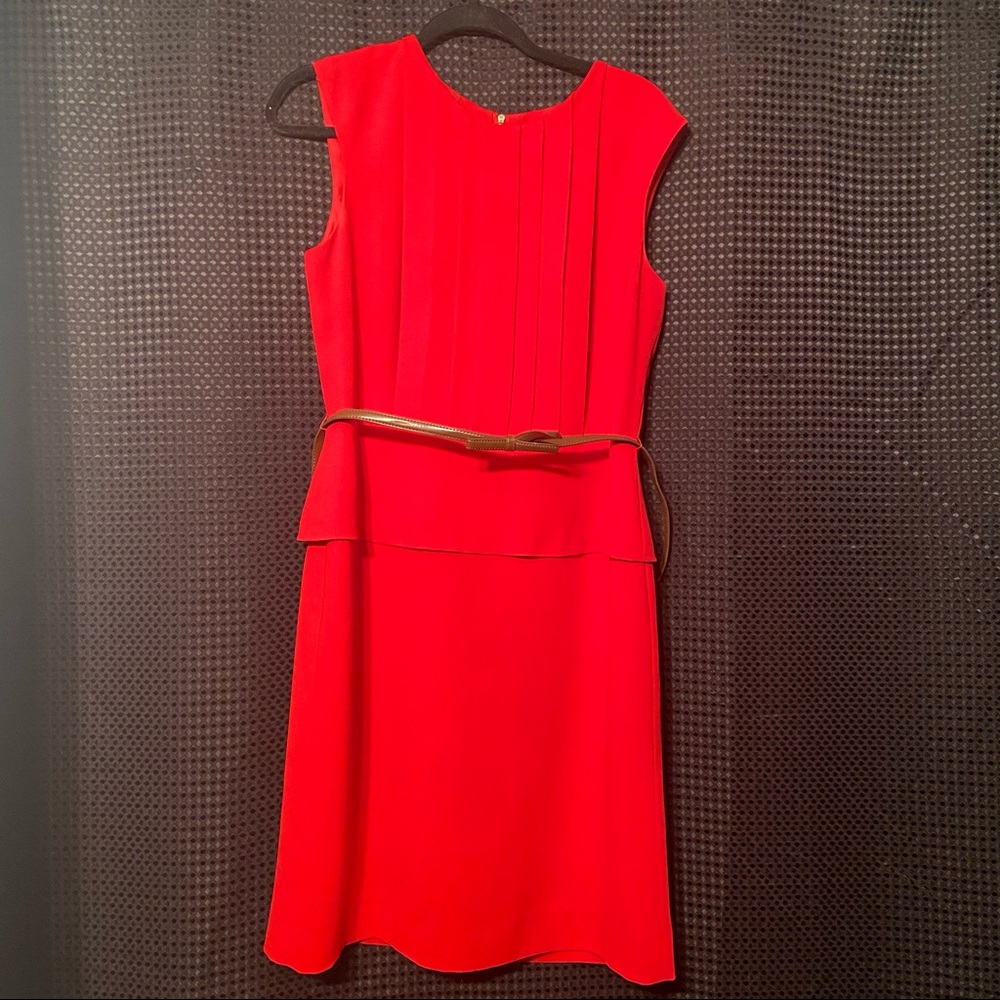 Tahari Red Dress with Belt